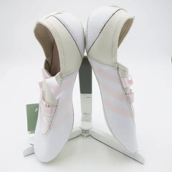RARE Adidas Ballet Fu Low White Light Pink Ribbon Size 9 2012 - Picture 6 of 15